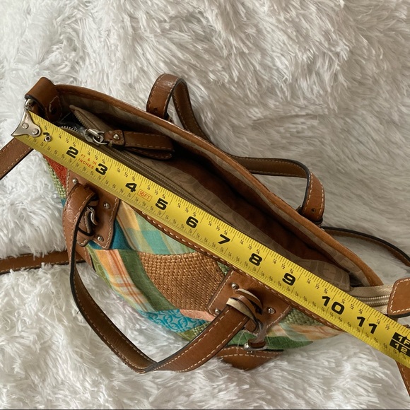 Fossil | Patchwork/ Weave Leather Multi Color Bag - Picture 4 of 16